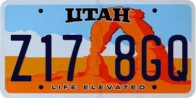 UT license plate Z178GQ