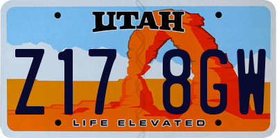 UT license plate Z178GW