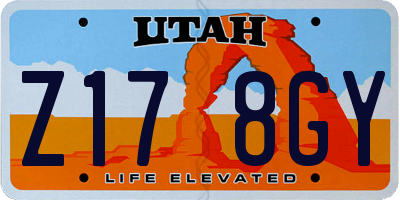 UT license plate Z178GY