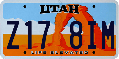 UT license plate Z178IM