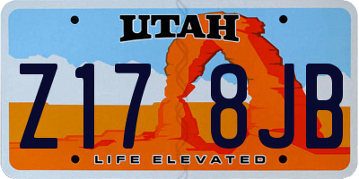 UT license plate Z178JB