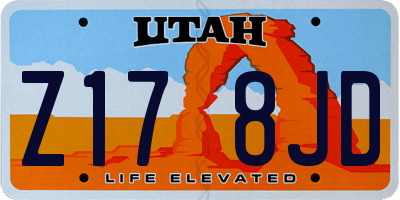 UT license plate Z178JD