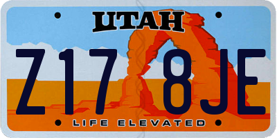 UT license plate Z178JE