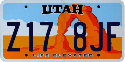 UT license plate Z178JF