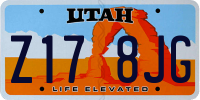UT license plate Z178JG
