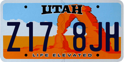 UT license plate Z178JH