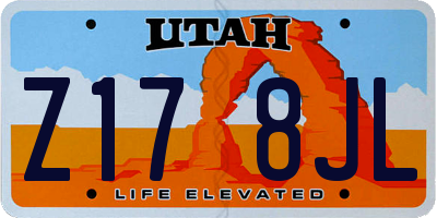 UT license plate Z178JL