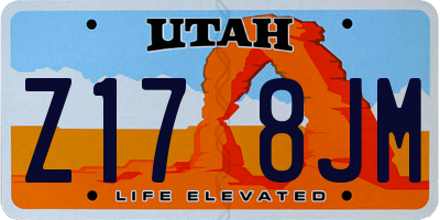 UT license plate Z178JM