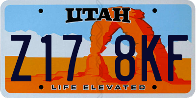 UT license plate Z178KF