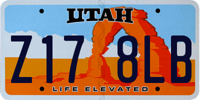 UT license plate Z178LB