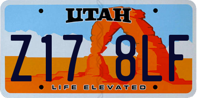 UT license plate Z178LF
