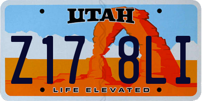 UT license plate Z178LI