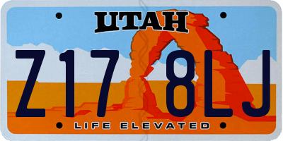 UT license plate Z178LJ