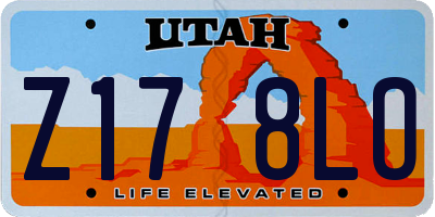 UT license plate Z178LO