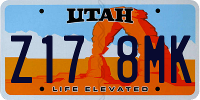 UT license plate Z178MK