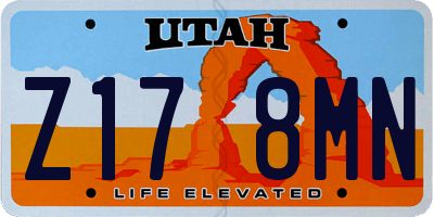 UT license plate Z178MN