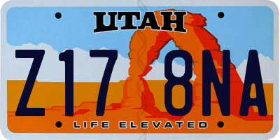 UT license plate Z178NA