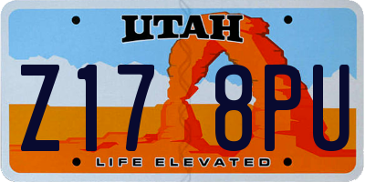 UT license plate Z178PU