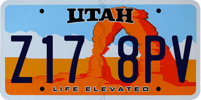 UT license plate Z178PV