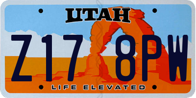 UT license plate Z178PW
