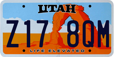 UT license plate Z178QM