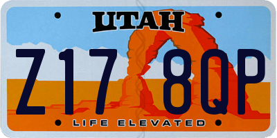 UT license plate Z178QP