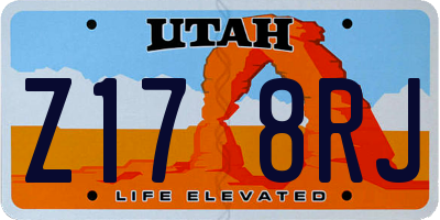 UT license plate Z178RJ