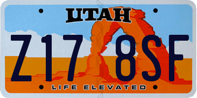 UT license plate Z178SF