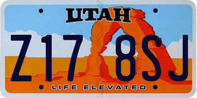 UT license plate Z178SJ