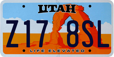 UT license plate Z178SL