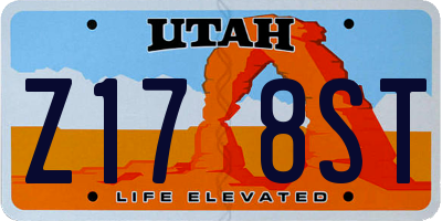 UT license plate Z178ST