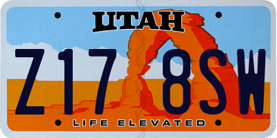 UT license plate Z178SW