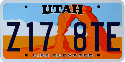 UT license plate Z178TE