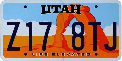 UT license plate Z178TJ
