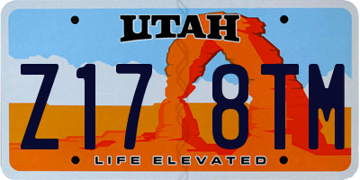 UT license plate Z178TM