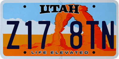 UT license plate Z178TN