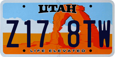 UT license plate Z178TW