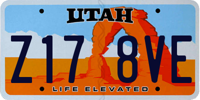 UT license plate Z178VE