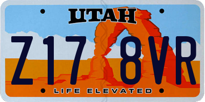 UT license plate Z178VR