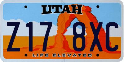 UT license plate Z178XC