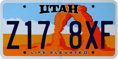 UT license plate Z178XF