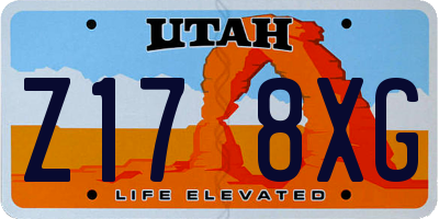 UT license plate Z178XG