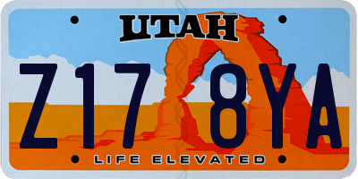 UT license plate Z178YA