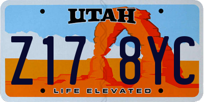 UT license plate Z178YC