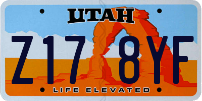UT license plate Z178YF