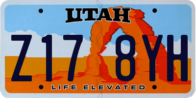 UT license plate Z178YH