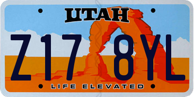 UT license plate Z178YL
