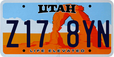 UT license plate Z178YN