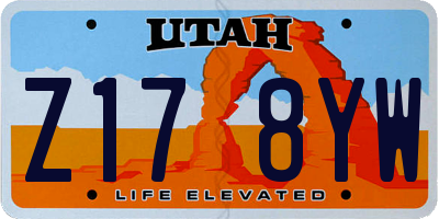 UT license plate Z178YW
