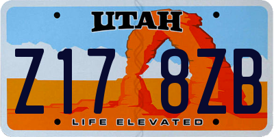 UT license plate Z178ZB